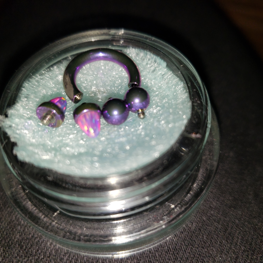 10g Blurple & Lavender Opal Circular Barbell Set